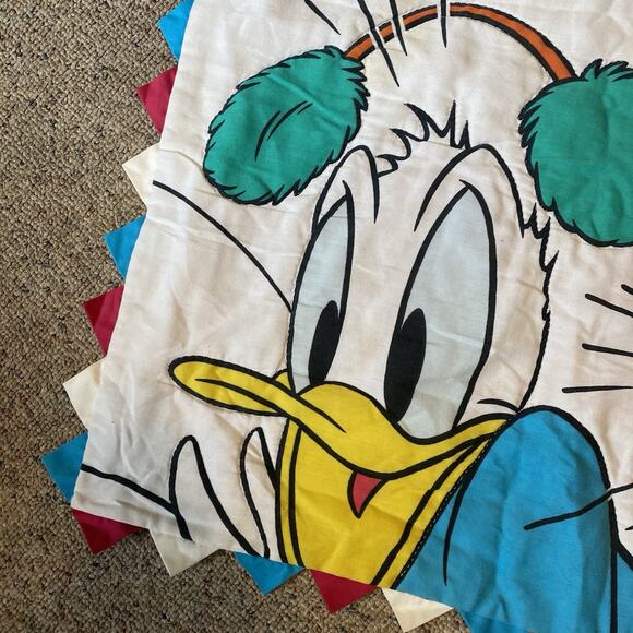 Vintage Disney Baby Crib Blanket Quilted Donald Goofy Alarm Clock Teddy 54”x36” - Picture 6 of 11